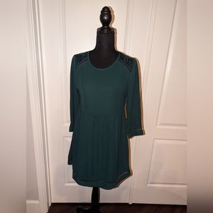 Emerald green lacey dress